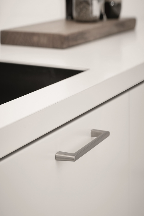 Furnipart - Diner - greb i zink inox look CC160mm L180mm B12mm H30mm